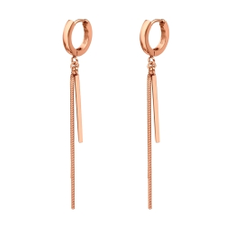 BALCANO - Avery / Dangling Stainless Steel Earrings, 18K Rose Gold Plated