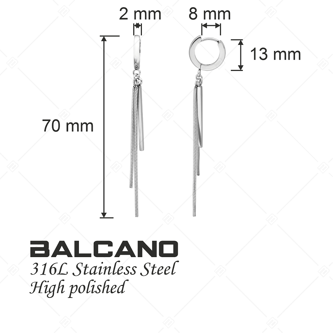 BALCANO - Avery /  Hängende Edelstahl Ohrringe mit Hochglanzpolierung (141249BC97)