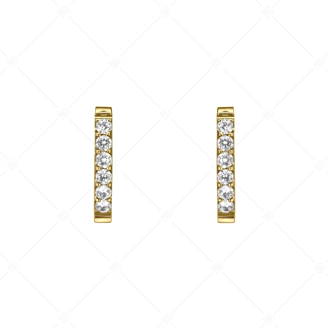 BALCANO - Corinne / Stainless Steel Earrings With Cubic Zirconia Gemstones, 18K Gold Plated (141250BC88)