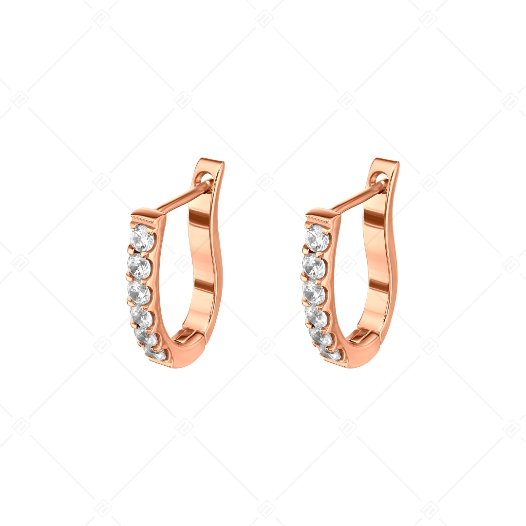 BALCANO - Corinne / Stainless Steel Earrings With Cubic Zirconia Gemstones, 18K Rose Gold Plated (141250BC96)