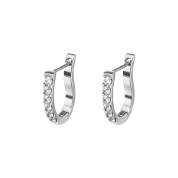 BALCANO - Corinne / Stainless Steel Earrings With Cubic Zirconia Gemstones, High Polished