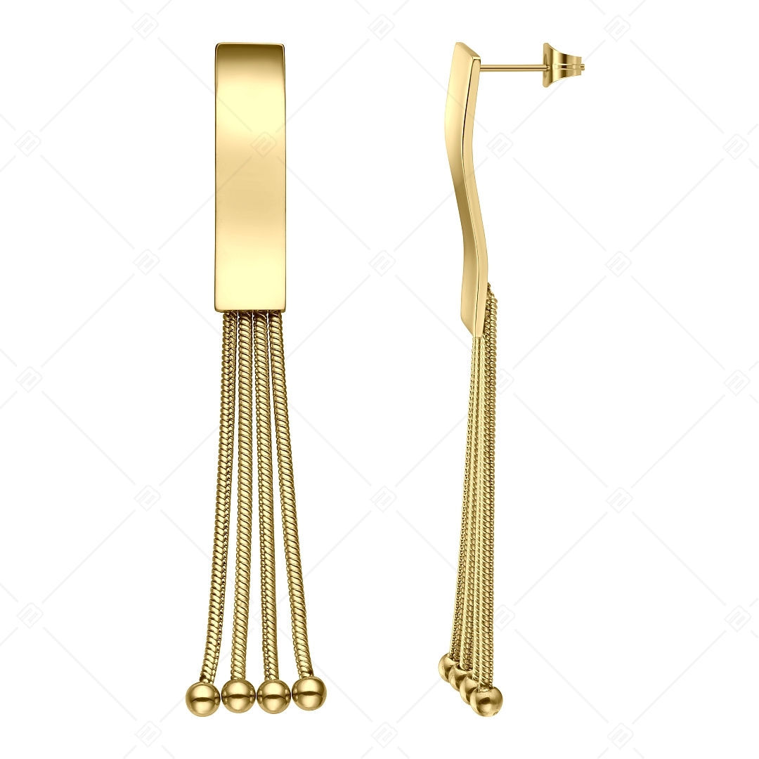 BALCANO - Annie / Dangling Stainless Steel Earrings, 18K Gold Plated (141251BC88)