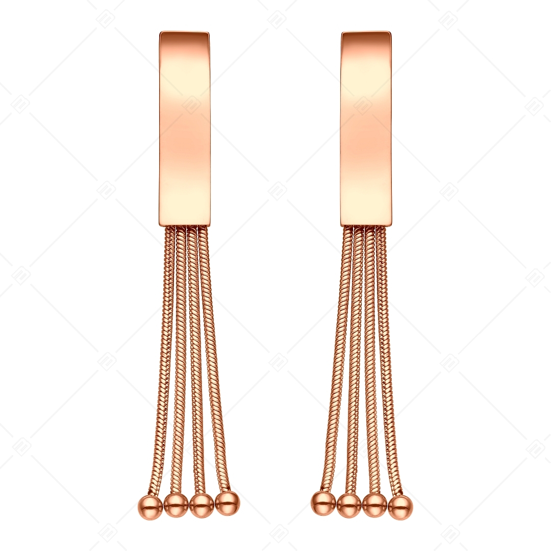 BALCANO - Annie / Dangling Stainless Steel Earrings, 18K Rose Gold Plated (141251BC96)