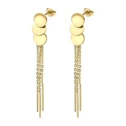 BALCANO - Josephine / Dangling Stainless Steel Earrings, 18K gold plated
