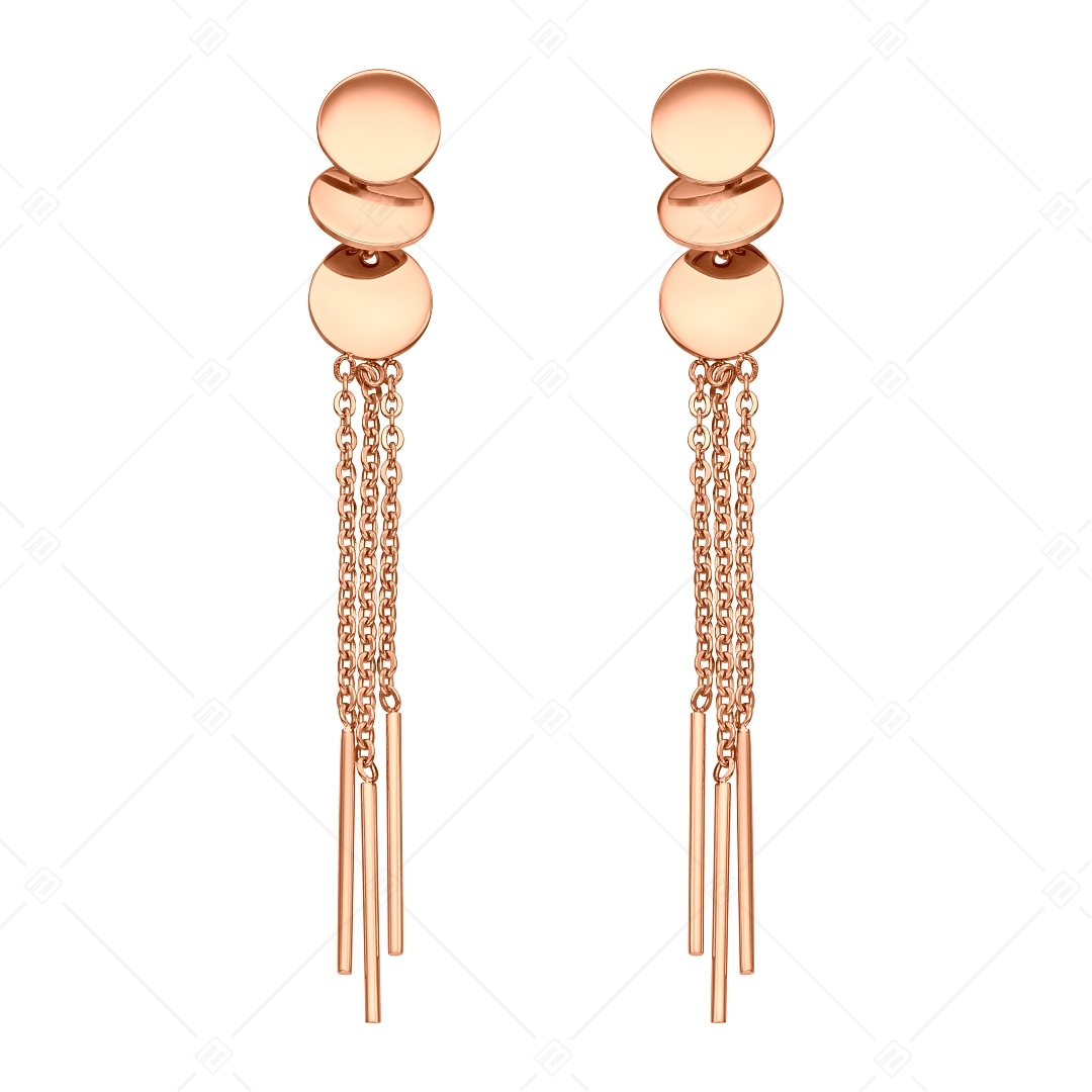 BALCANO - Josephine / Dangling Stainless Steel Earrings, 18K Rose Gold Plated (141252BC96)