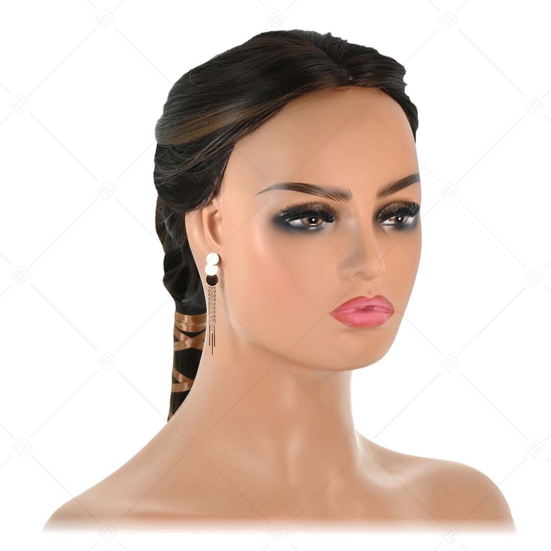 BALCANO - Josephine / Boucles d'oreilles pendantes en acier inoxydable, plaqué or rose 18K (141252BC96)