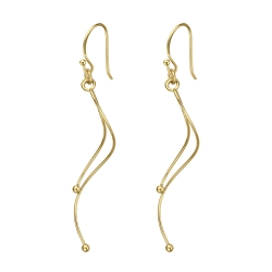 BALCANO - Charlotte / Dangling Stainless Steel Earrings, 18K Gold Plated