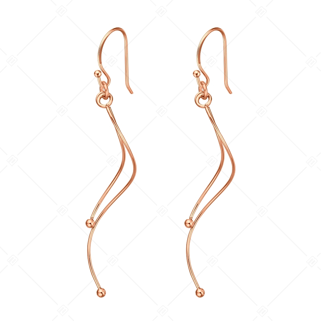 BALCANO - Charlotte / Boucles d'oreilles pendantes en acier inoxydable, plaqué or rose 18K (141253BC96)