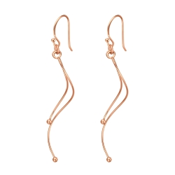 BALCANO - Charlotte / Boucles d'oreilles pendantes en acier inoxydable, plaqué or rose 18K