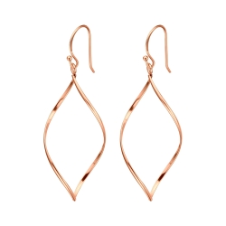 BALCANO - Claire / Boucles d'oreilles pendantes en acier inoxydable, plaqué or rose 18K