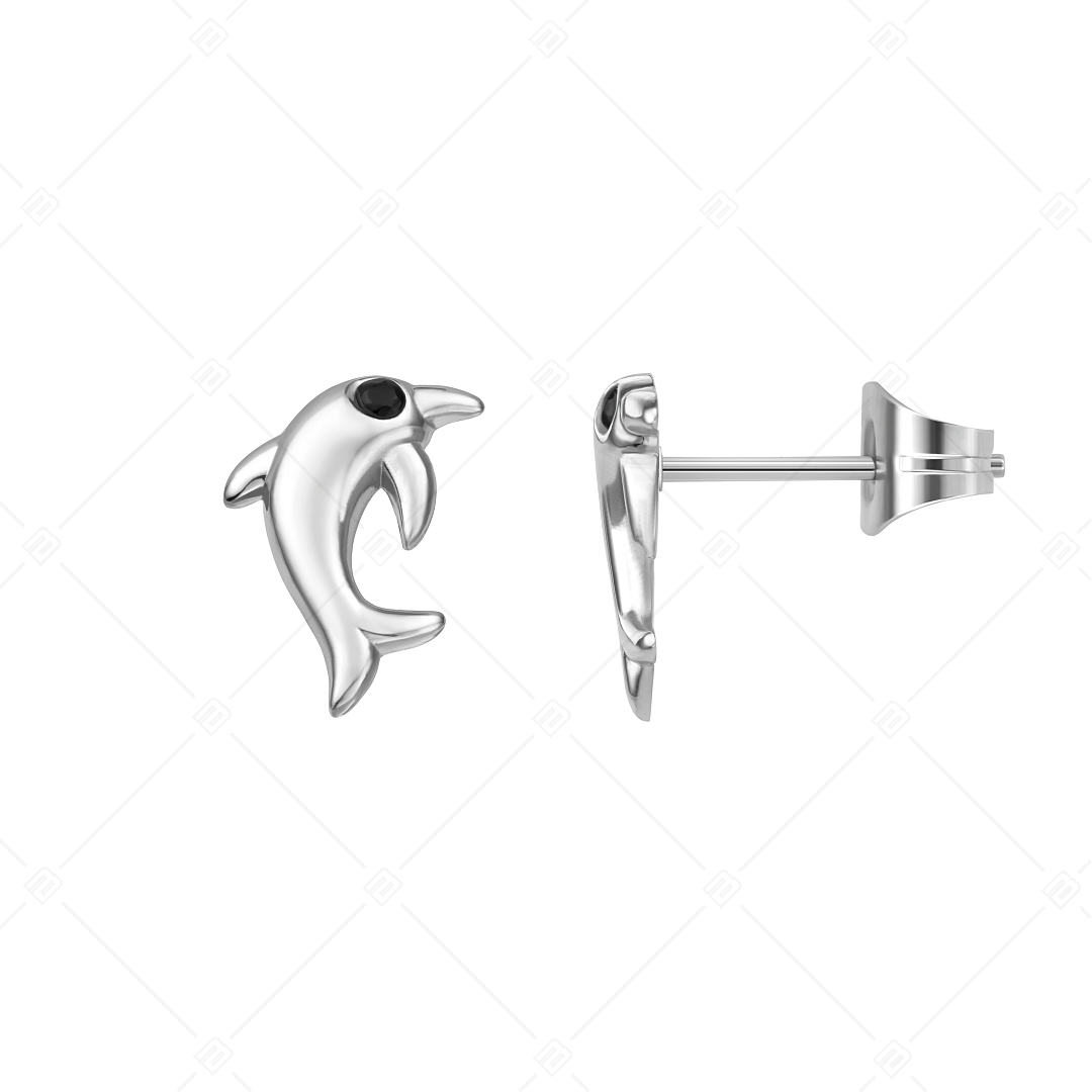 BALCANO - Dolphin / Boucles d'oreilles en acier inoxydable avec pierres précieuses zirconium (141258BC97)
