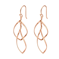 BALCANO - Vivienne / Dangling Stainless Steel Earrings, 18K Rose Gold Plated