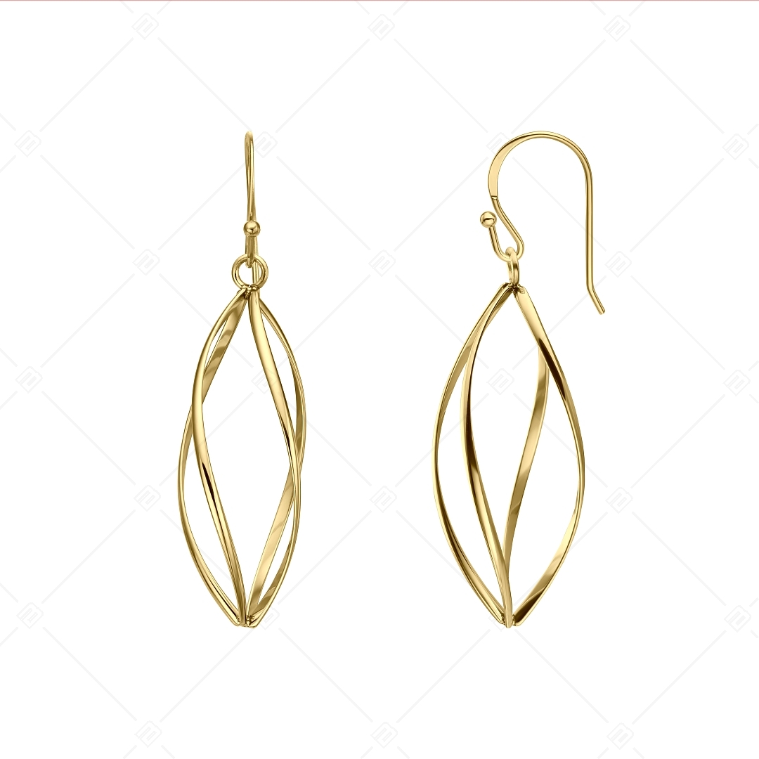 BALCANO - Isabelle / Boucles d'oreilles pendantes en acier inoxydable, plaqué or 18K (141261BC88)