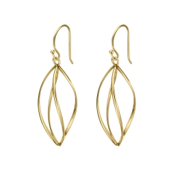 BALCANO - Isabelle / Dangling Stainless Steel Earrings, 18K gold plated