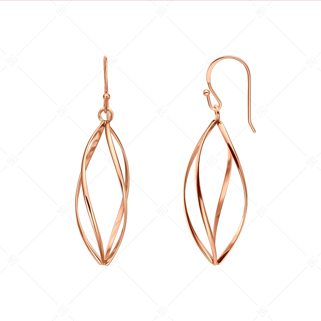 BALCANO - Isabelle / Dangling Stainless Steel Earrings, 18K Rose Gold Plated (141261BC96)
