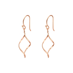 BALCANO - Amy / Boucles d'oreilles pendantes en acier inoxydable, plaqué or rose 18K