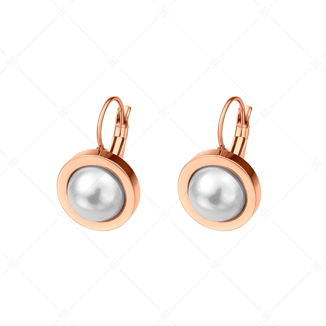 BALCANO - Jacqueline / Stainless Steel Earrings With Shell Pearls 18K Rose Gold Plated (141263BC96)