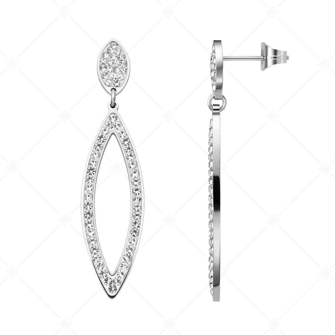 BALCANO - Madelyn / Boucles d'oreilles pendantes en acier inoxydable avec cristaux, avec hautement polie (141266BC97)
