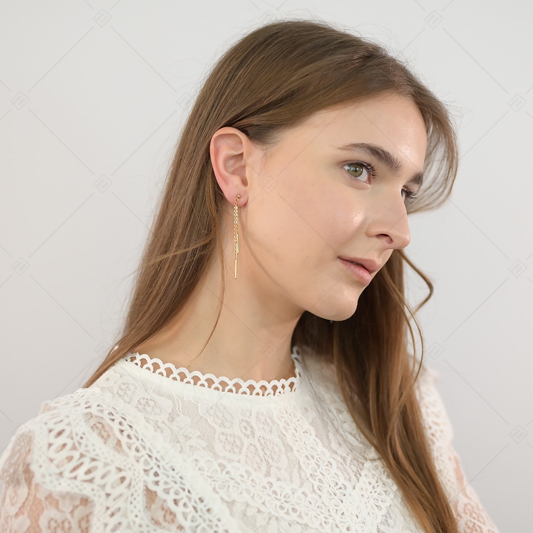 BALCANO - Natalie / Boucles d'oreilles pendantes en acier inoxydable, plaqué or 18K (141267BC88)