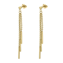 BALCANO - Natalie / Dangling Stainless Steel Earrings, 18K gold plated