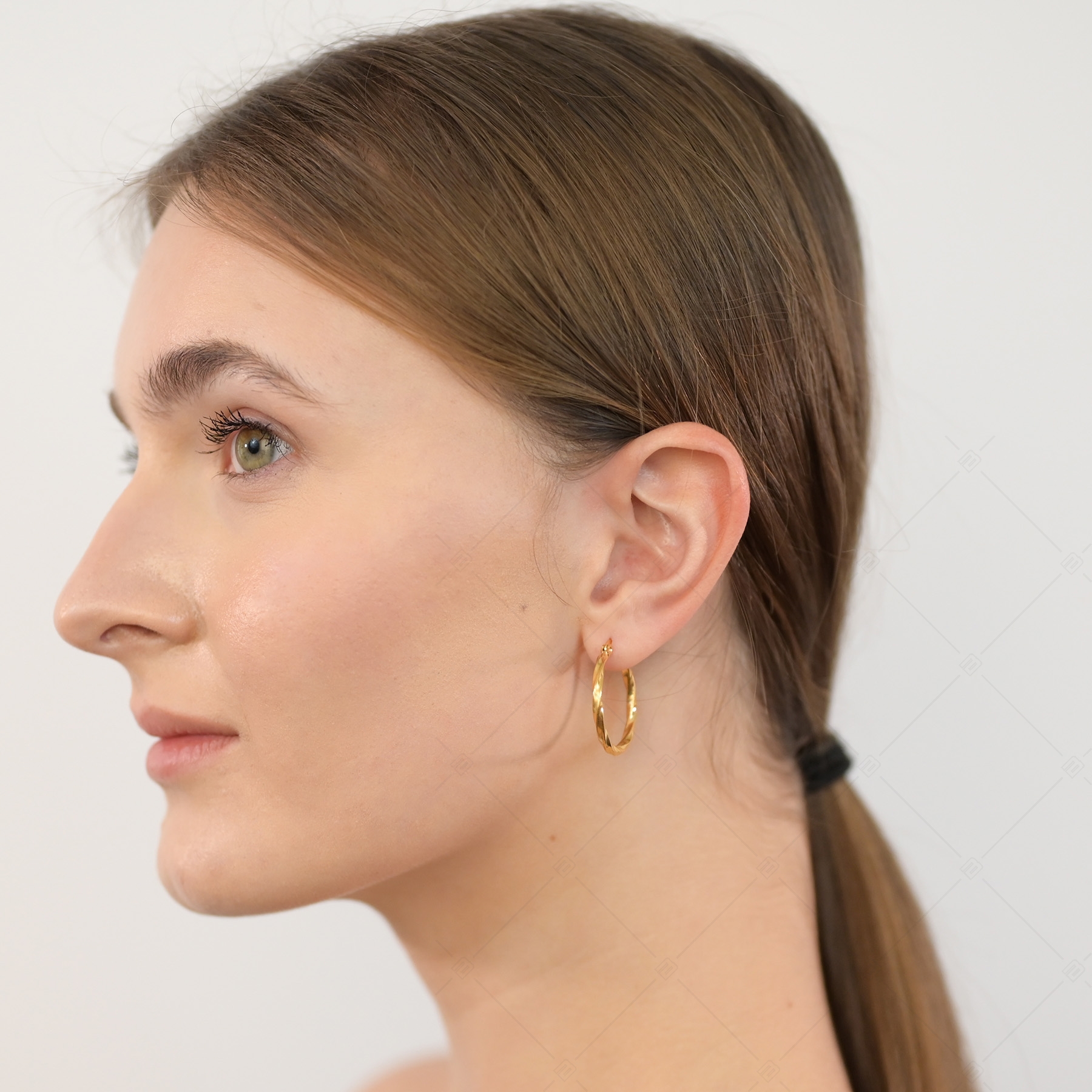 BALCANO - Marie / Boucles d'oreilles créoles en acier inoxydable plaqué or 18K (141268BC88)