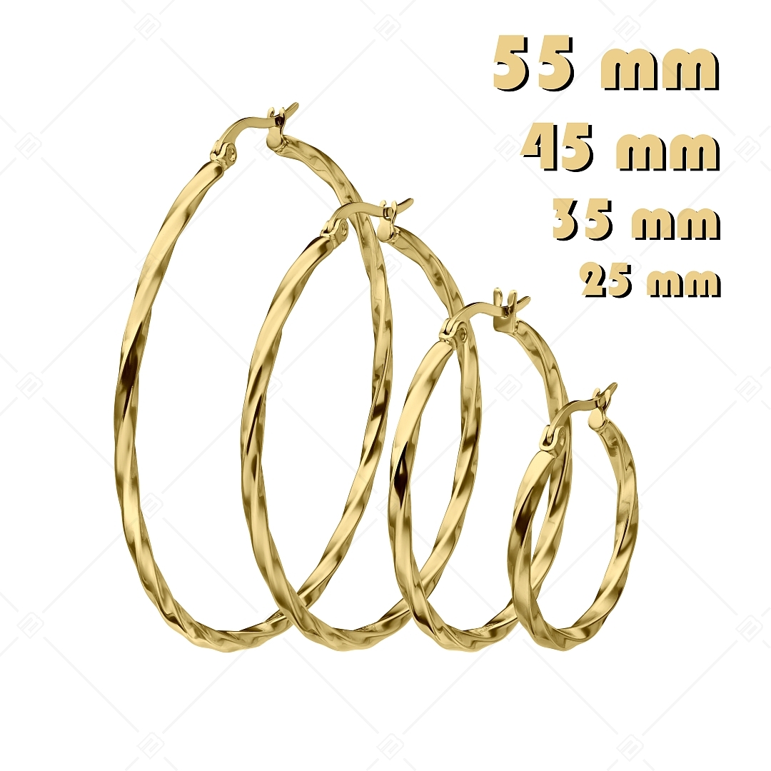 BALCANO - Marie / Stainless Steel Hoop Earrings 18K Gold Plated (141268BC88)