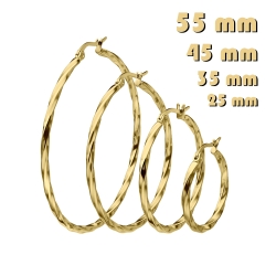 BALCANO - Marie / Stainless Steel Hoop Earrings 18K Gold Plated