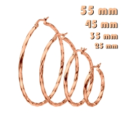 BALCANO - Marie / Stainless Steel Hoop Earrings 18K Rose Gold Plated