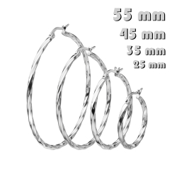 BALCANO - Marie / Stainless Steel Hoop Earrings With High Polish