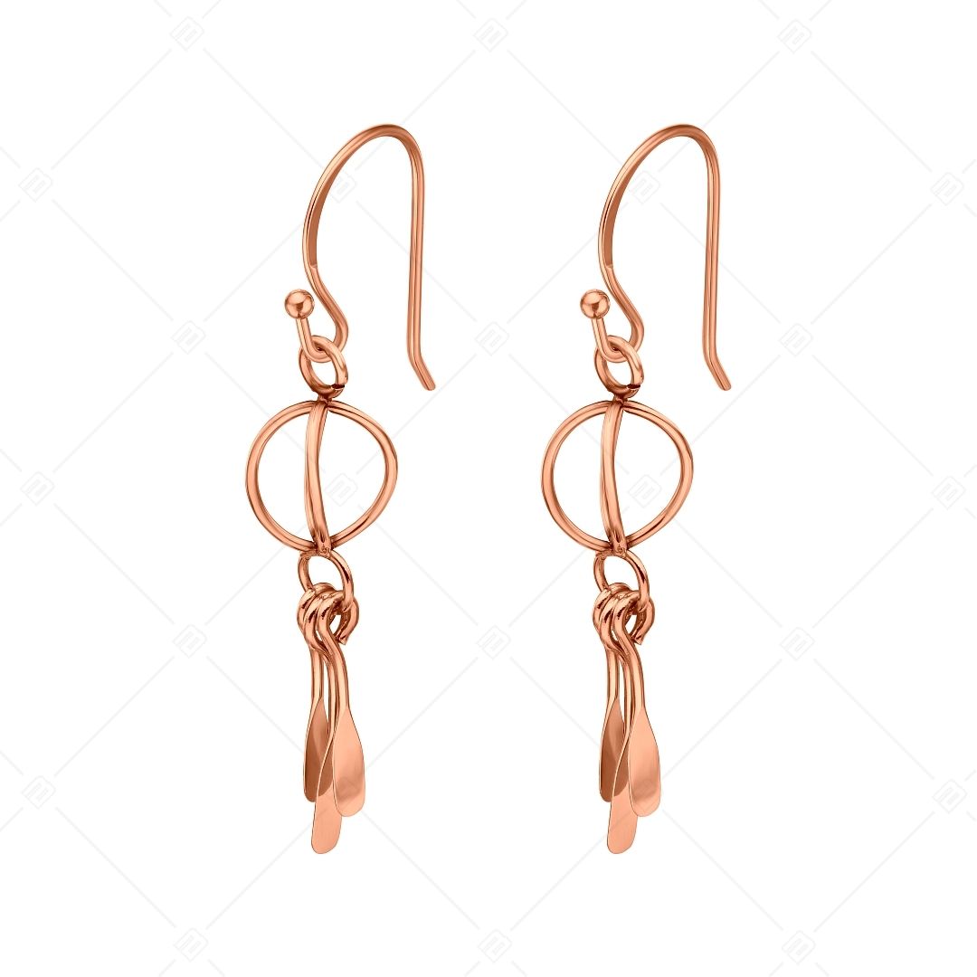 BALCANO - Violette / Boucles d'oreilles pendantes uniques en acier inoxydable, plaqué or rose 18K (141270BC96)