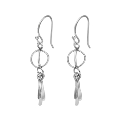 BALCANO - Violette / Unique Dangling Stainless Steel Earrings, High Polished