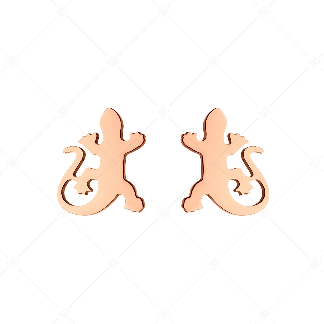 BALCANO - Gecko / Boucles d'oreilles forme lézard, plaqué or rose 18K (141272BC96)