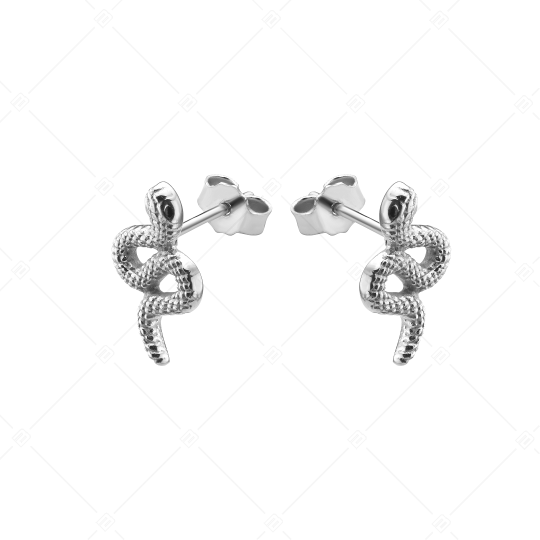BALCANO - Serpent / Stainless Steel Snake Earrings, High Polished (141273BC97)