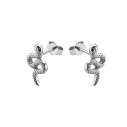 BALCANO - Serpent / Stainless Steel Snake Earrings, High Polished