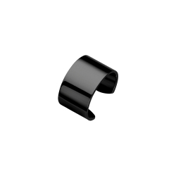 BALCANO - Lenis / Manchette d'oreille en acier inoxydable à surface lisse, plaqué PVD noir