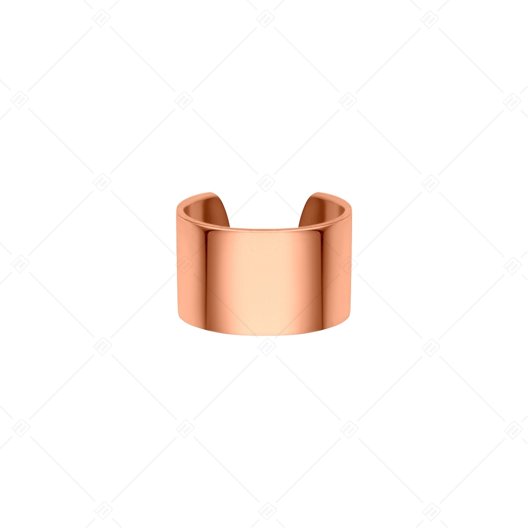 BALCANO - Lenis / Manchette d'oreille en acier inoxydable à surface lisse, plaqué or rose 18K (141280BC96)