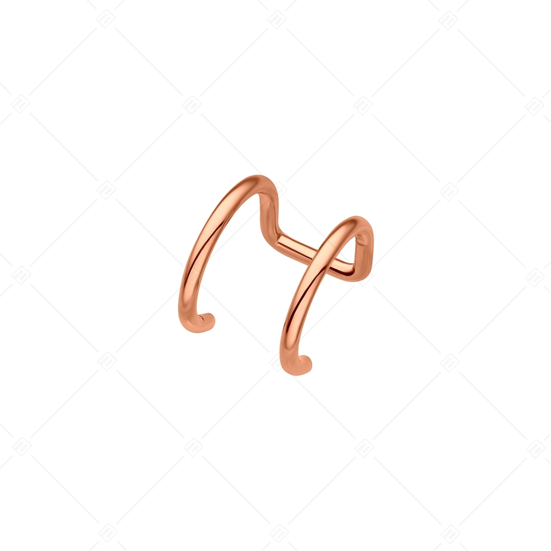 BALCANO - Rua / Stainless Steel Double Ear Cuff, 18K Rose Gold Plated (141281BC96)