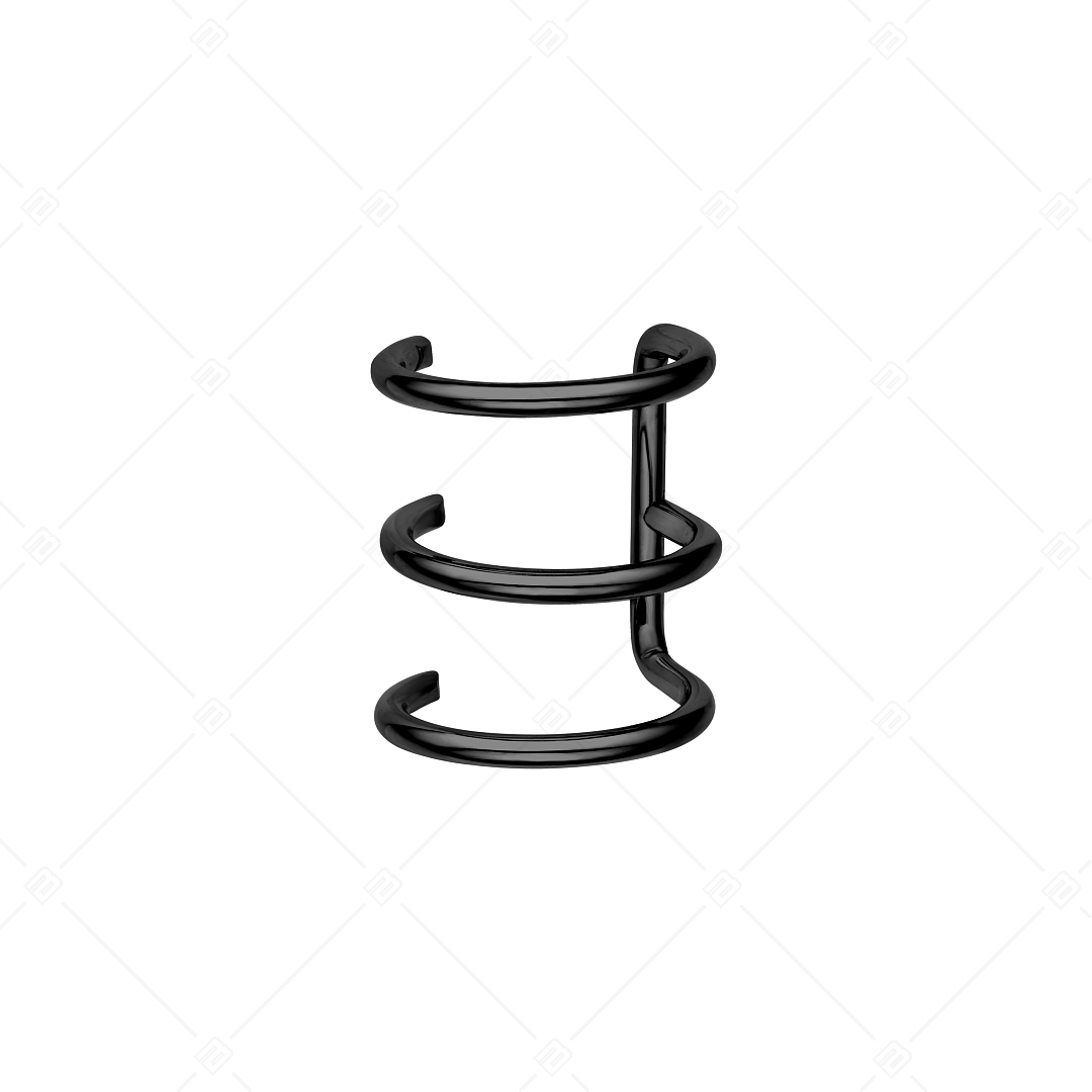 BALCANO - Toru / Stainless Steel Triple Ear Cuff, Black PVD Plated (141283BC11)