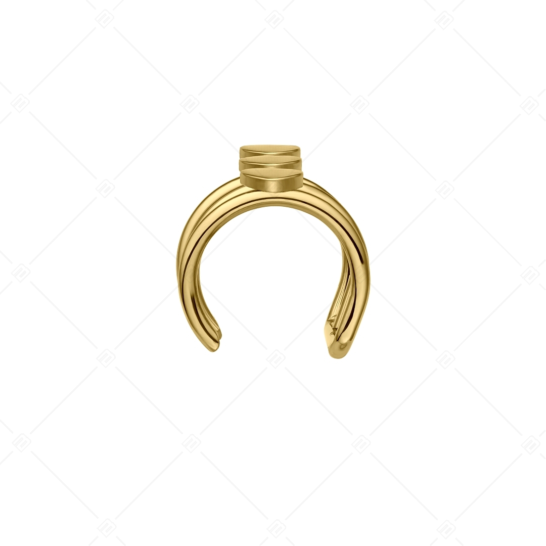 BALCANO - Toru / Stainless Steel Triple Ear Cuff With Hearts, 18K Gold Plated (141285BC88)