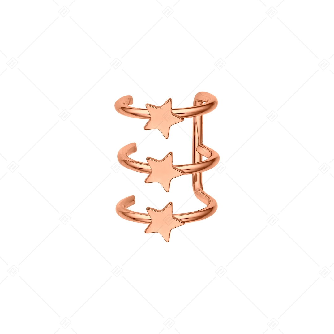 BALCANO - Toru / Stainless Steel Triple Ear Cuff With Stars, 18K Rose Gold Plated (141286BC96)