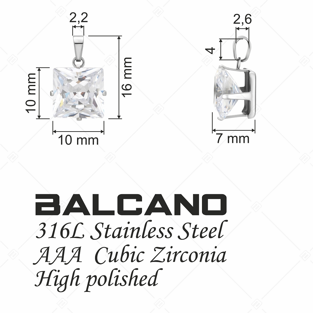 BALCANO - Frizzante / Quadratischer Edelstein Anhänger (212082ST00)