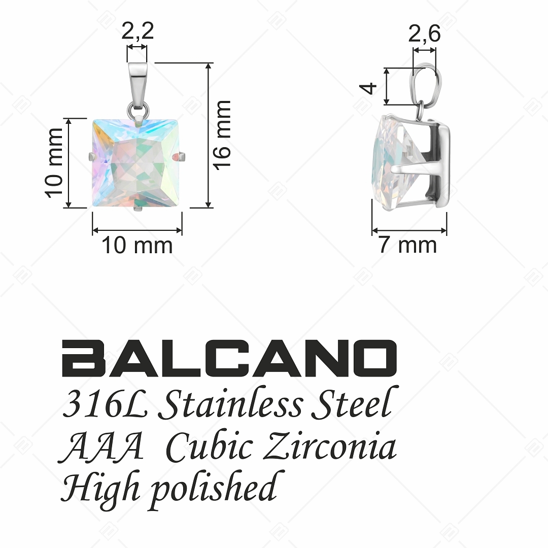 BALCANO - Frizzante / Pendentif carré en pierre précieuse (212082ST09)