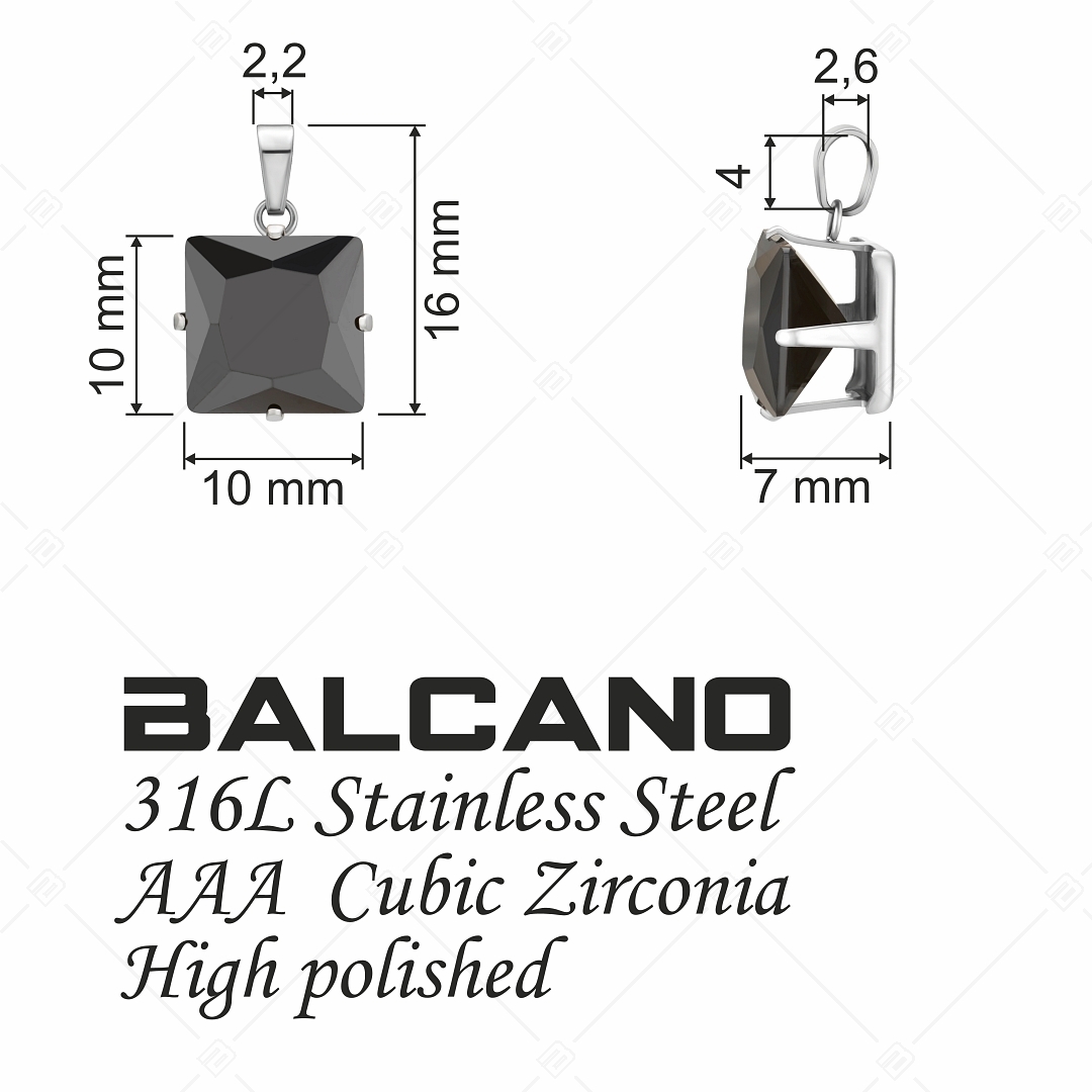 BALCANO - Frizzante / Pendentif carré en pierre précieuse de zirconium (212082ST11)