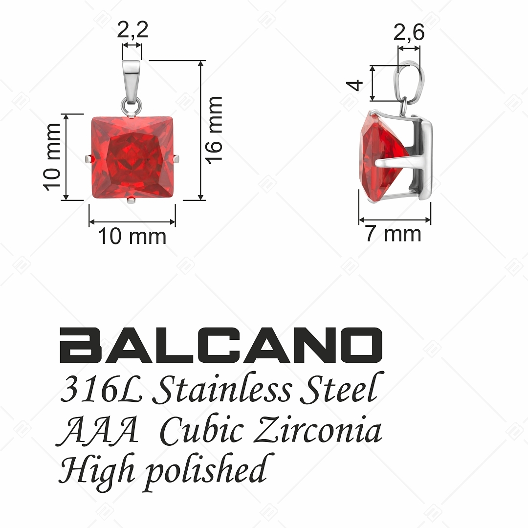 BALCANO - Frizzante / Quadratischer Edelstein Anhänger (212082ST22)