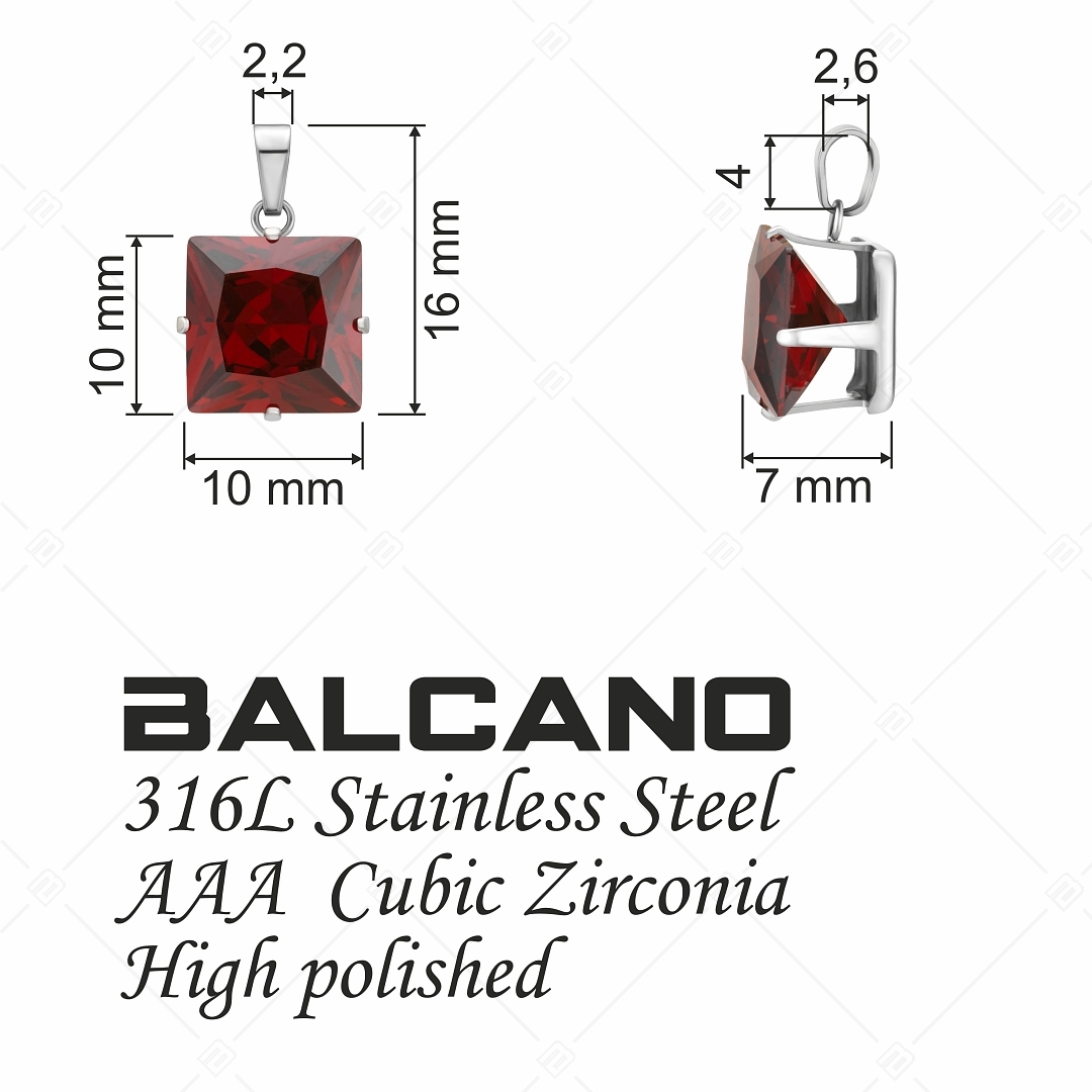 BALCANO - Frizzante / Pendentif carré en pierre précieuse (212082ST29)
