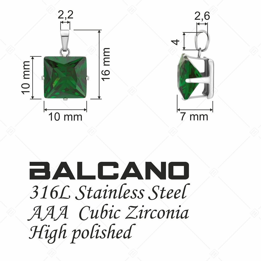 BALCANO - Frizzante / Quadratischer Edelstein Anhänger (212082ST39)