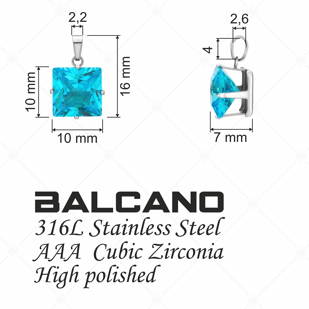 BALCANO - Frizzante / Quadratischer Edelstein Anhänger (212082ST48)