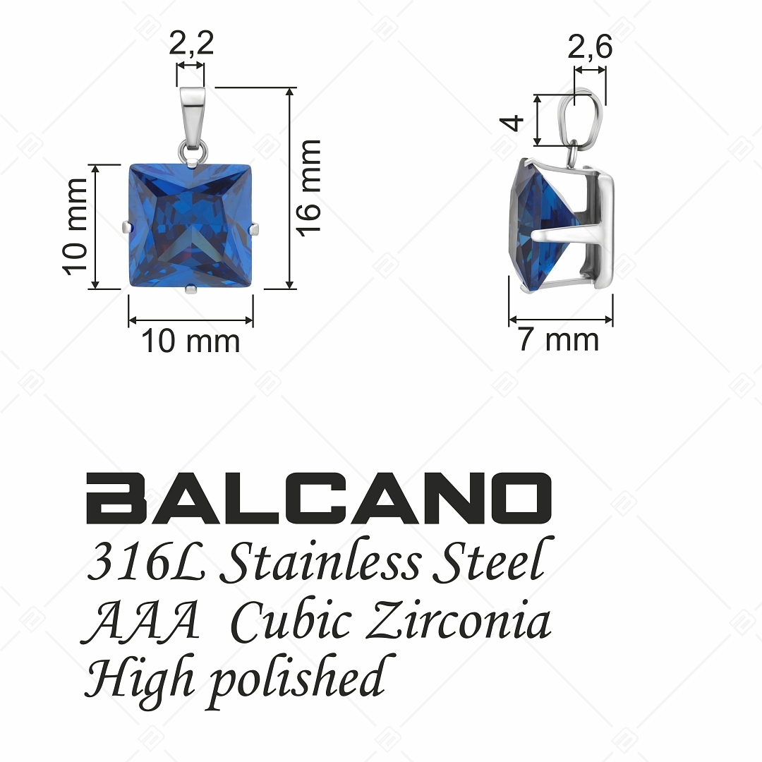 BALCANO - Frizzante / Quadratischer Edelstein Anhänger (212082ST49)