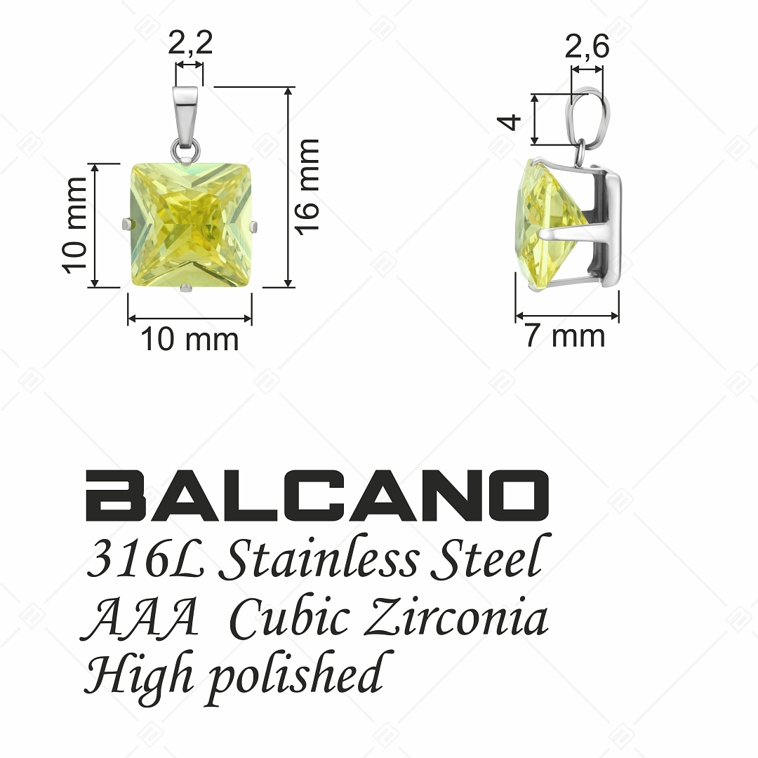 BALCANO - Frizzante / Quadratischer Edelstein Anhänger (212082ST51)