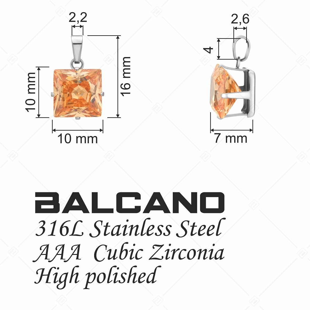 BALCANO - Frizzante / Pendentif carré en pierre précieuse (212082ST58)